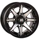 12x7 4/110 2+5 (-47mm) High Lifter HL10 Wheel - Gloss Black/Mach